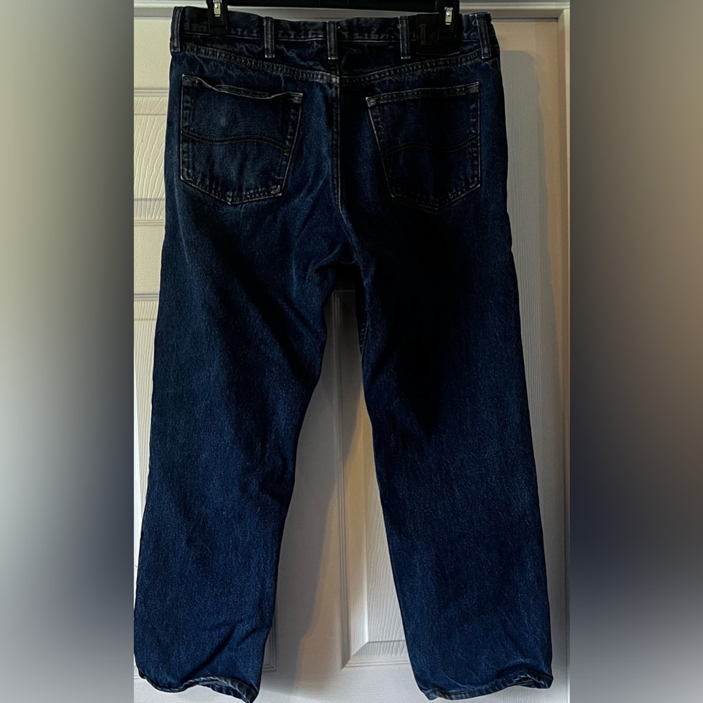 Lee Blue Denim Wash Regular Fit Men's Straight Leg Jeans size 38 x 30